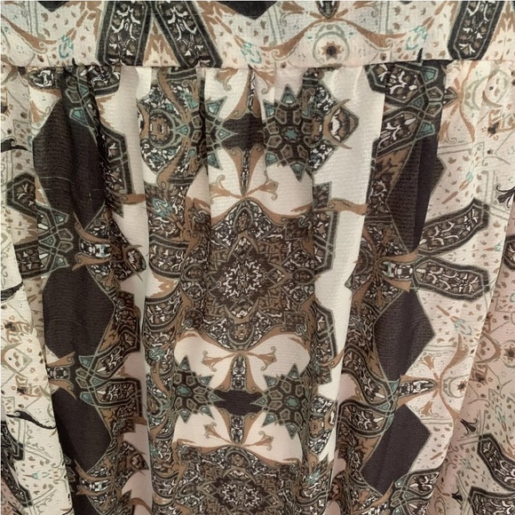 Free People Kaleidoscope Print Sheer Babydoll Tunic Dress - Picture 2 of 9